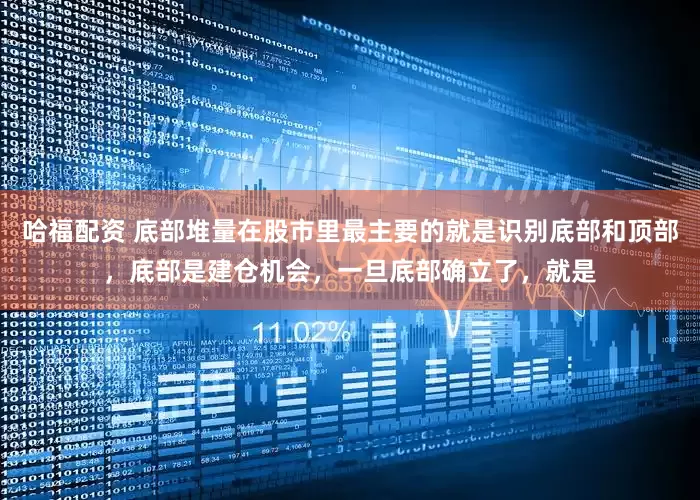 哈福配资 底部堆量在股市里最主要的就是识别底部和顶部，底部是建仓机会，一旦底部确立了，就是